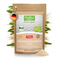 Bio Ashwagandha Pulver 500G Withania Somnifera 100% Rein Ashwagandha Wurzel