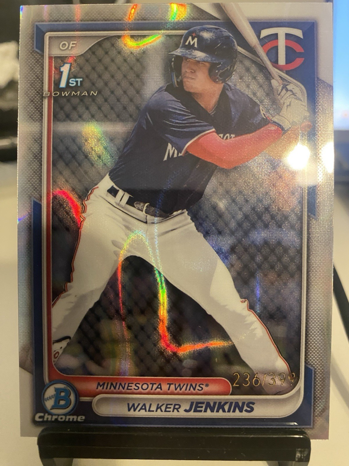 2024 Bowman #BCP-43 Walker Jenkins Lava Refractor 1st Chrome Twins 236/399