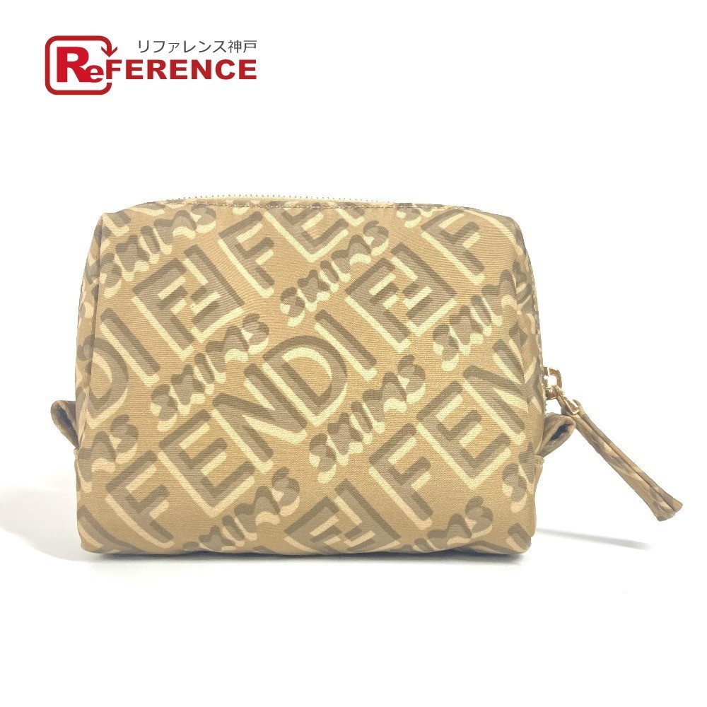 RARE FENDI 8N0179 Multi Logo Pouch Cosmetic Bag Excellent Condition