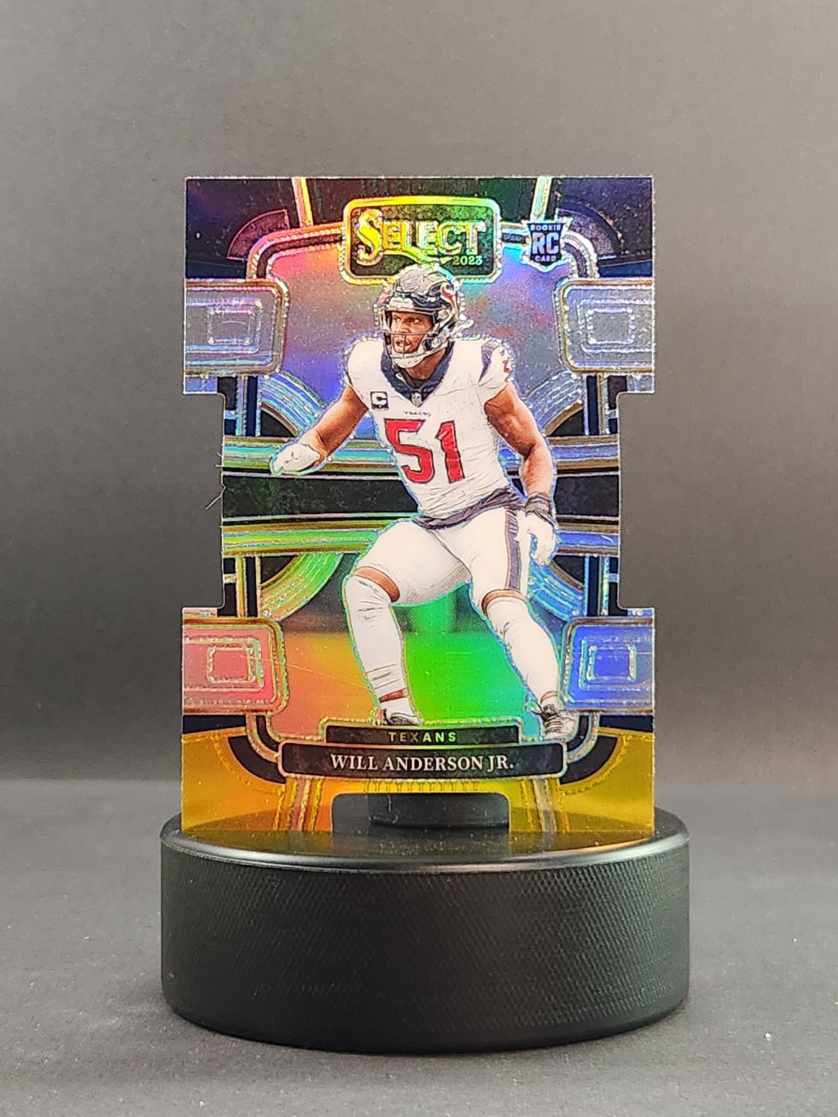 Will Anderson Jr 2023 Select Black & Gold Die Cut Prizm #40 Rookie Texans