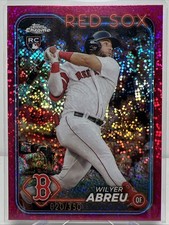 2024 Topps Chrome Magenta Speckle Refractor WILYER ABREU 020/350 #165 RC