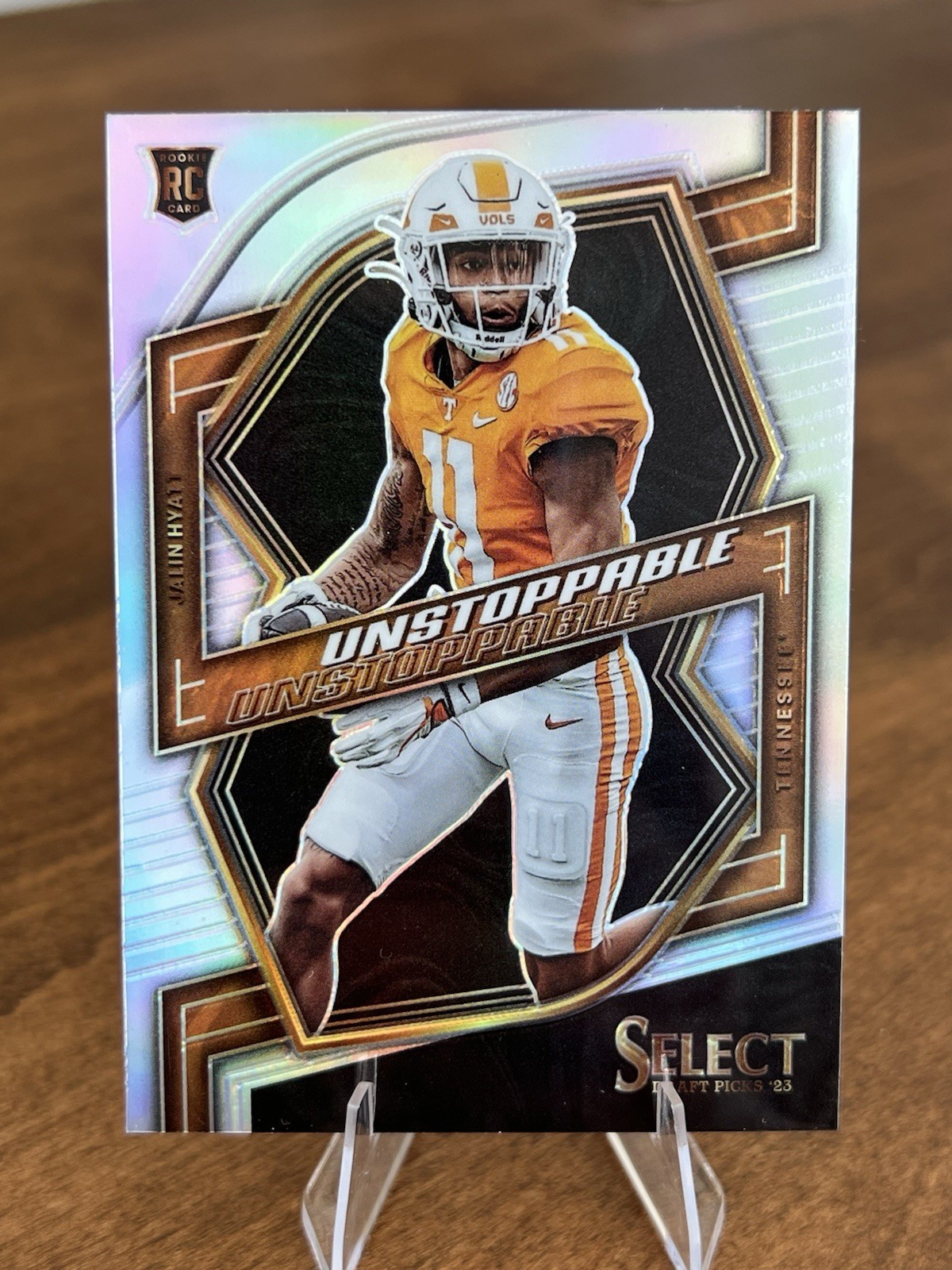 Jalin Hyatt Panini Select Draft Picks Unstoppable #UN21 Silver