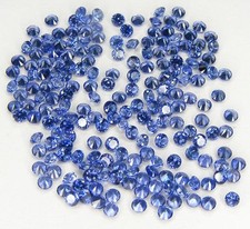20 PCS. ROUND 1.5 MM. MACHINE CUT CEYLON BLUE SAPPHIRE LAB CORUNDUM