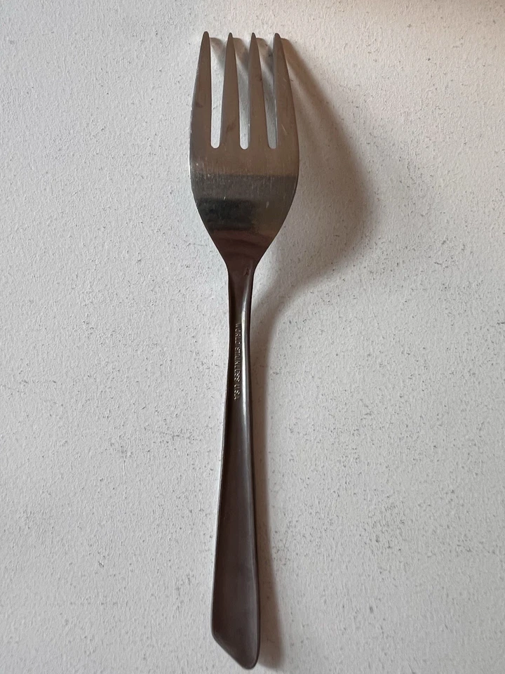 WORLD INOX EE. UU. 1 tenedor de ensalada cubiertos de acero inoxidable ángulo en el mango Foto 4 de 4