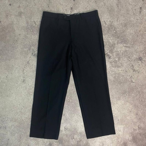 Men Pal Zileri Trousers Black Wool 50