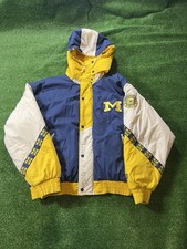 Vtg 90s Michigan Wolverines ProPlayer Daniel Young Jacket Puffer ZipOff Hood XL