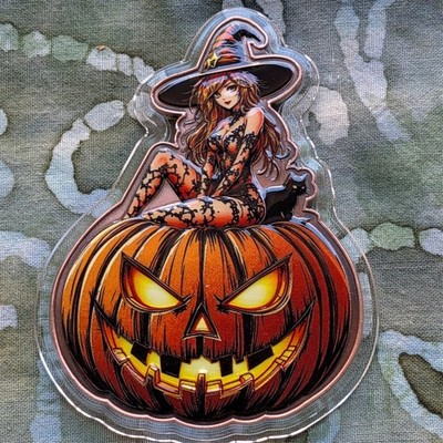 Cool2Coin Pumpkin Halloween Sexy Witch Copper 100GRAM 3.2oz  15k Mintage!  Mint.