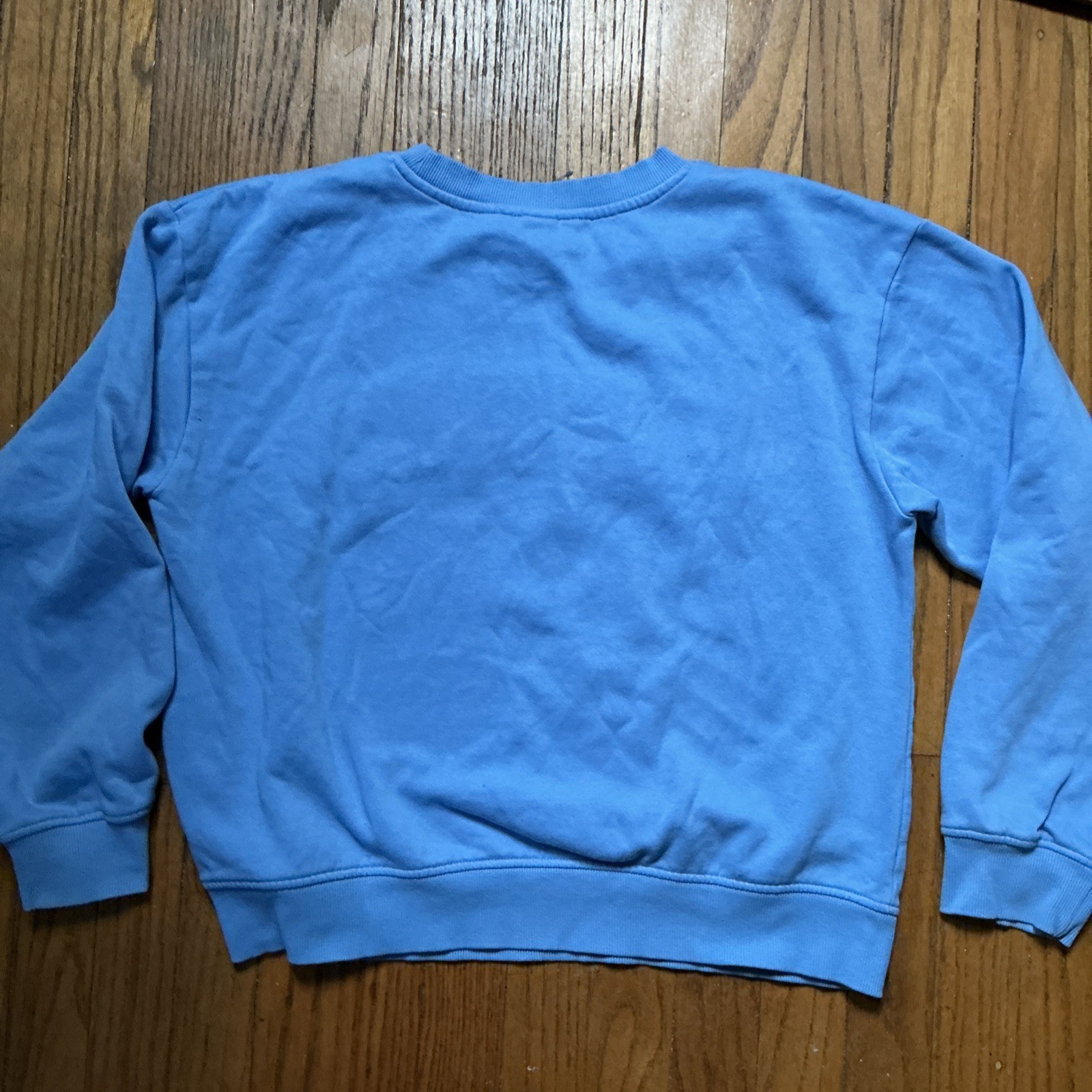 Columbia University Sweatshirt H & M Womens S Blue Chenille Fuzzy Logo ...