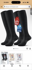 Mens Knee High Dress Socks XL Black Solid Pol...
