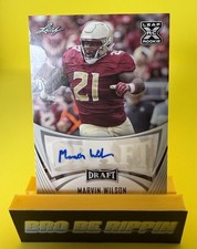 Leaf 2021 Draft Autographs Marvin Wilson Florida State Rookie Auto Card #BA-MW1. rookie card picture
