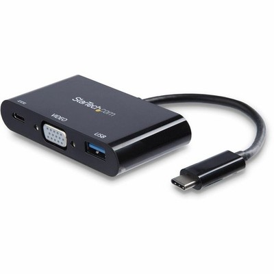 StarTech USB-C to VGA Multifunction Adapter with Power Delivery & USB-A Port