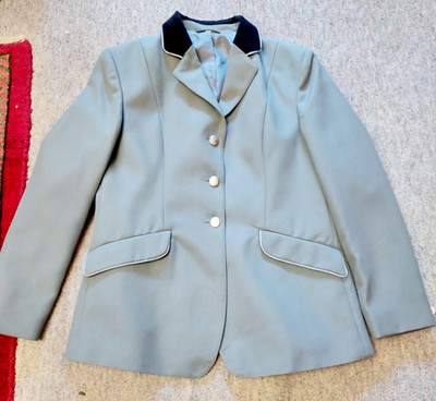 Elt Paris Jacket Reitjacket Turnierjacket grau mit Samtkragen Gr. 40