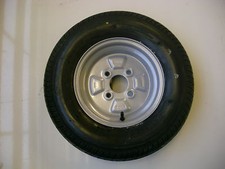 TRAILER WHEEL & TYRE 145 80 B 10  4 PLY  4 STUD 100 MM  PCD NEW ITEM 