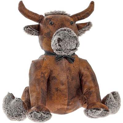 Lesser & Pavey Antique Pal Leather Bull Doorstop LP42913