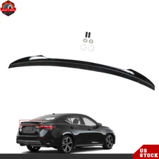 For Nissan Sentra 2020 2021 Rear Trunk Lip Spoiler Wing Gloss Black Plastic