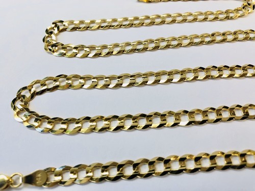 Herren 14k Massiv Gelbgold Kubanische Gliederkette Halskette 24", 4,5 mm 15 Gramm - Bild 8 von 10