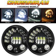 Pair 7" Inch LED Headlight Round HI/LO Sealed Beam for Chevy Pickup Truck 3100