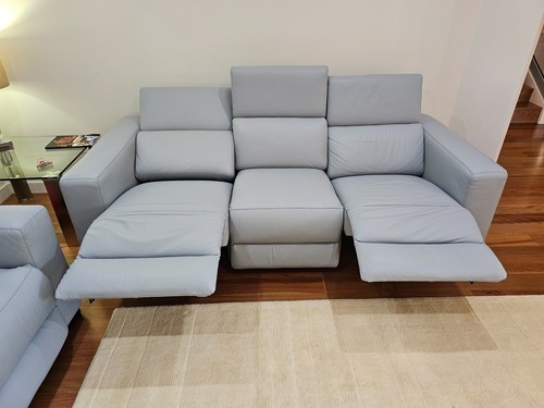 Domayne Exclusive Naples 3 seater modular leather couch with electric recliner - Picture 4 of 12
