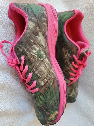 REALTREE Girl COBRA JR Camo Athletic Trail Hiking Shoe, Black & Pink Sz 5 M - Picture 8 of 9