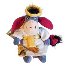 Vtg 2000 The Disney Store Mini Bean Bag Choir Angel Eeyore 9" Plush Winnie Pooh