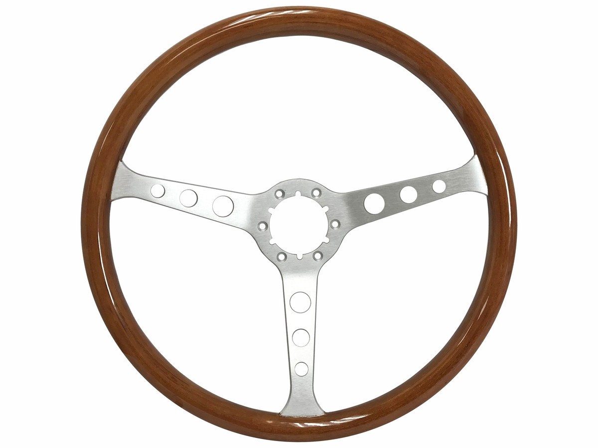 1969-89 Cadillac 6 Bolt Deluxe Wood Gold Chrome 15