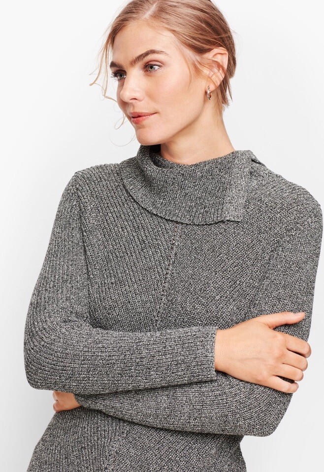 Talbots Split Neck Sweater Turtleneck Women’s Lar… - image 4