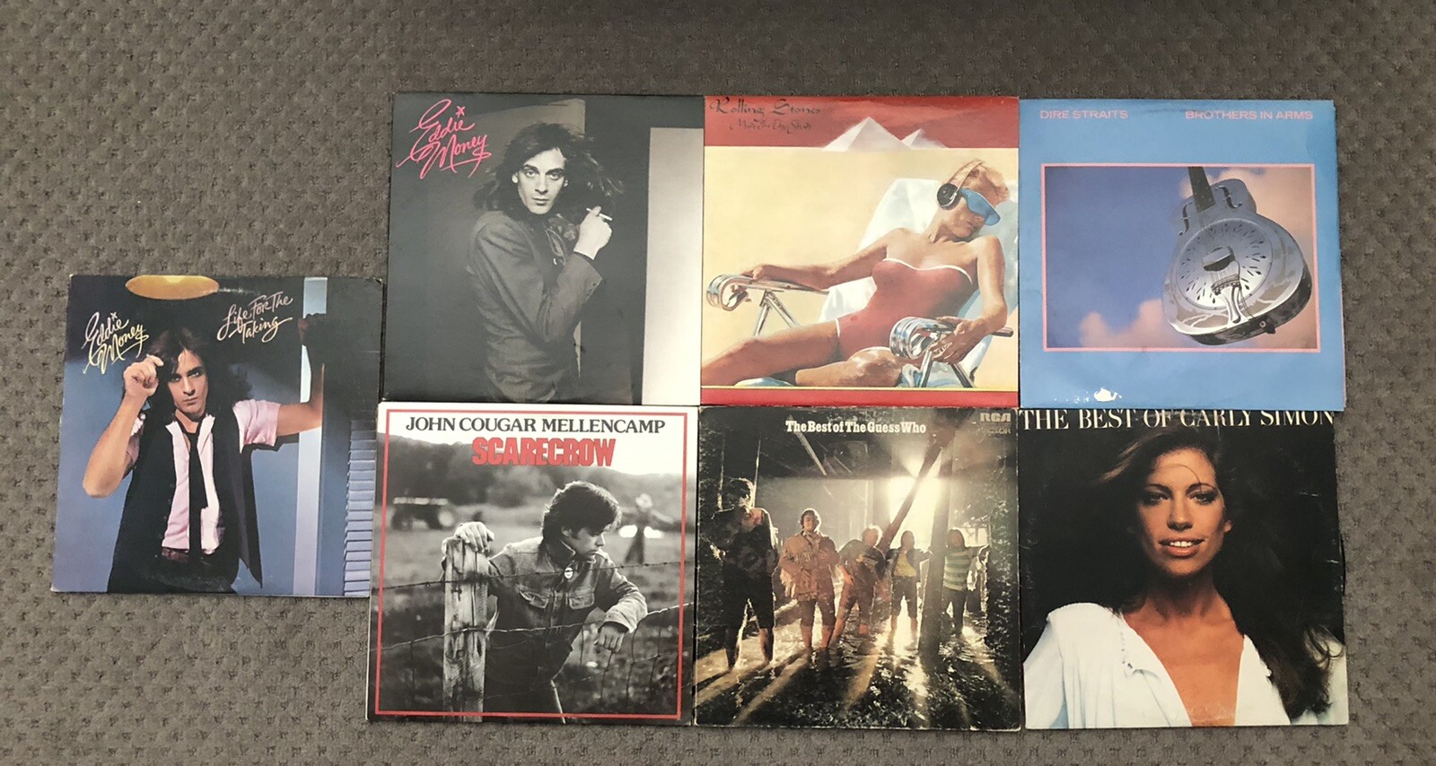 Vintage Vinyl Records - Classic Rock (Rolling Stones, Guess Who, Carly Simon)-image