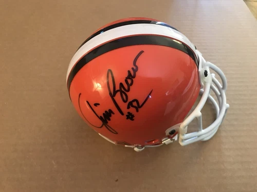 Jim Brown Signed Cleveland Browns Mini Helmet Autographed BAS not PSA