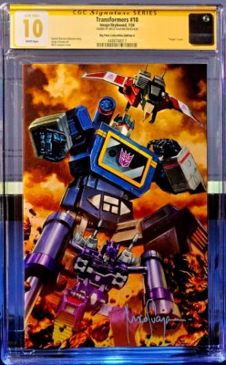 TRANSFORMERS #10 Soundwave Rumble Virgin Signed Mico SUAYAN CGC 10 not 9.8