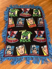 Marvel Comics Blanket Twin Bed Comforter Heroes Avengers SpiderMan Thor Hulk