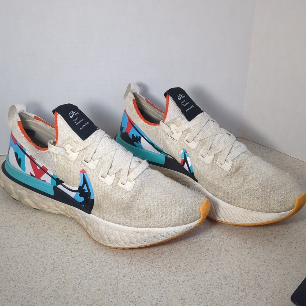 Nike React Infinity Run Flyknit AIR Sail Mens Size 13 Running Shoes CV9312-100