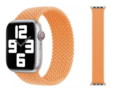 Original Apple Braided Solo Loop Armband 42/44/45mm Größe 7 Bright Orange