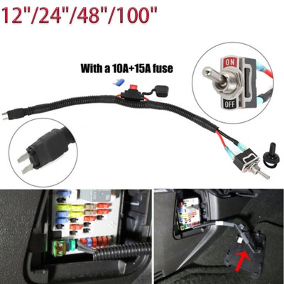 12''-100'' Automotive Switched Fuse Switch For Mini 10A &15A Fuse WIth wire New