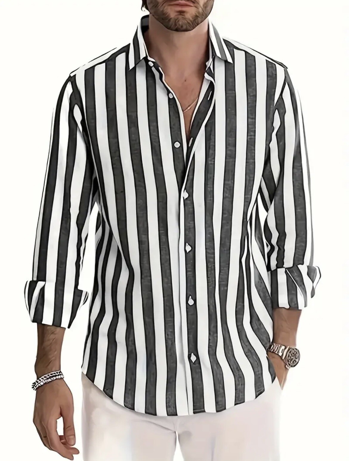Camicia Uomo Scozzese Quadri Scacchi Slim Casual Manica Lunga Nuovo Art 150728 - Foto 4