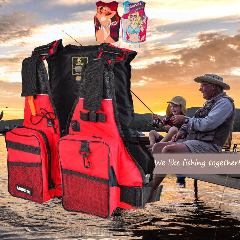 Adults fishing life jacket，fishing vest-suit for 100-220IBS