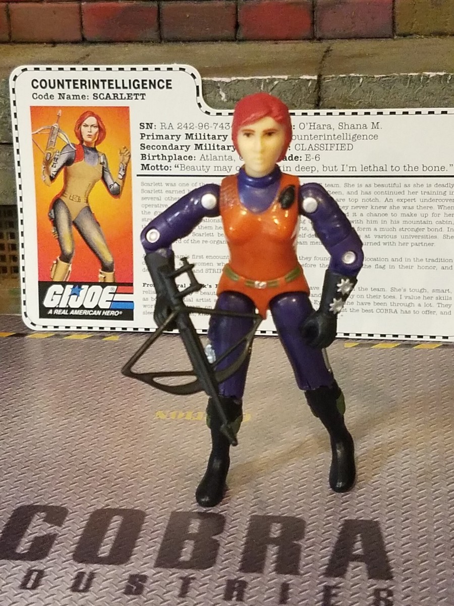 GI JOE ~ 1997 SCARLETT v3 ~ UNCRACKED ELBOWS ~ STARS & STRIPES 100