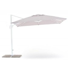 Ombrellone Palo Decentrato 3x4 Grigio da Giardino Antivento in Alluminio Esterno