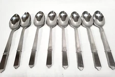 8 Teaspoons Stanley Roberts Stuart 1 Stainless Flatware Silverware Japan 6 1/2"