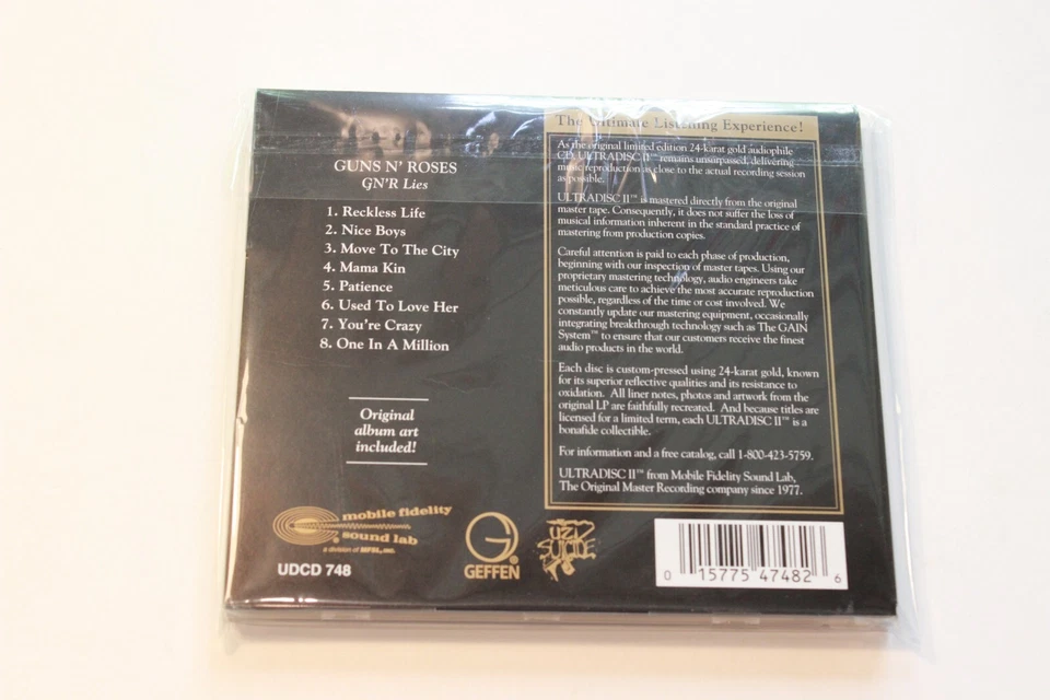 Guns N' Roses - GN'R Lies - MFSL 24K Gold CD with J CARD - VERY RARE OOP Foto 2 de 4