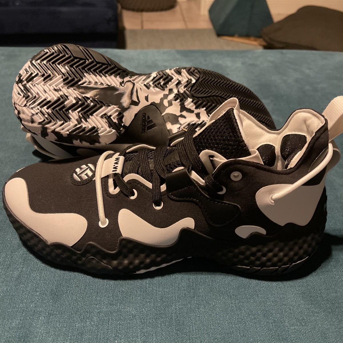 adidas Harden Vol. 6 Men\'s Low Top Lace Up Sneakers Black White Polka Dot GV8704 Adidas Men main image 4