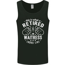 This Is What a Retired Waitress Looks Like Mens Vest Tank Top