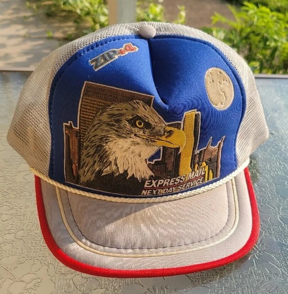 Sombrero Postal De Colección Correo Express Cremallera + 4 Snapback Malla Camionero Sombrero Correo de EE. UU.