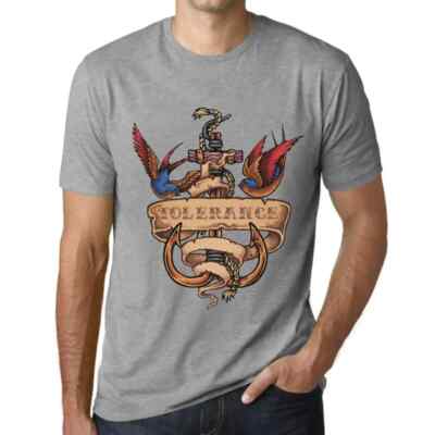 Herren Grafik T-Shirt Anker Tattoo Toleranz   Anchor Tattoo Tolerance