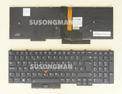 New UK Keyboard For Lenovo Thinkpad P50 P51 P70 P71 Laptop backlit frame black