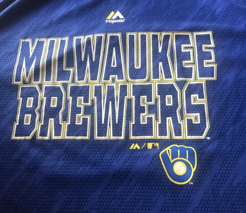 Milwaukee Brewers MLB Baseball T-Shirt Shirt Size Youth Large L 14/16 - Picture 2 of 7