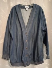 Vintage Gitano 80’s Jean Denim Button Jacket Coat Retro Plus