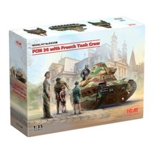 ICM 35338 Plastic model Tank kit 1:35 FCM 36 with French Tank Crew kits model