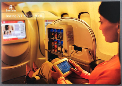 Emirates Boeing 777-300ER/ULR Airline Prospekt 2007 Sitzkarten First Class Kabine