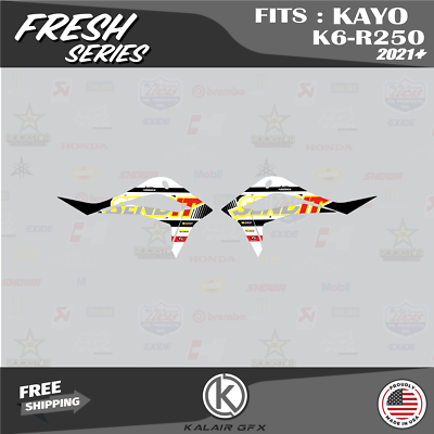 Graphics Kit for KAYO K6-R 250 Dirt Bike (2021+) Fresh Series