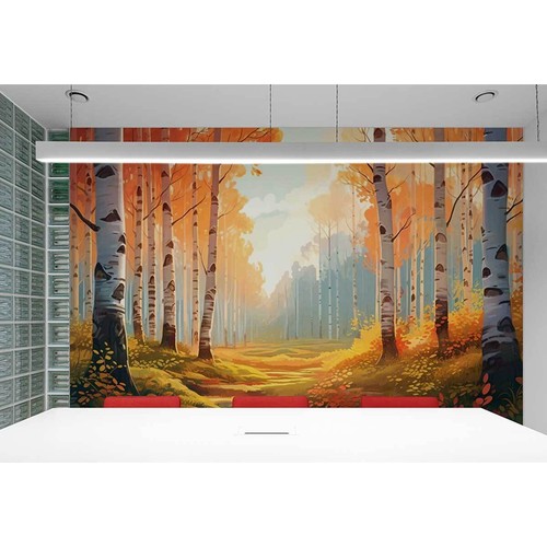 Papier peint forêt d'automne - 150 x 105 cm | Leroy Merlin